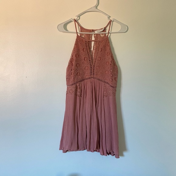 Lush Blush Button Neck mini dress - Picture 2 of 5